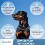 CleverTail XL Metall-Maulkorb für grosse Hunde – Sicher & komfortabel für Rottweiler & Mastiffs – Bild 6