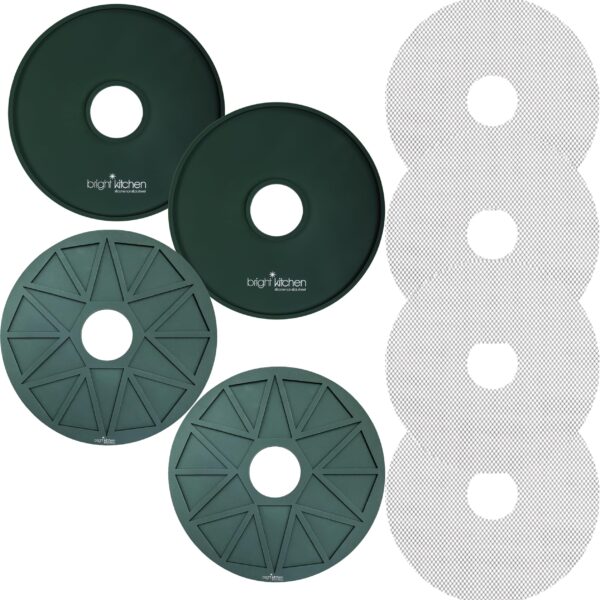 Bright Kitchen Silikon-Dörrblätter für Nesco – 4er Set mit Randlippen für Flüssigkeiten