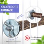 Vogelgaleria® 5er Set Naturholz Sitzstangen – Vogelzubehör für Wellensittich & Nymphensittich – Bild 7