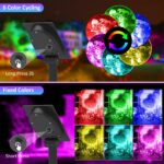 T-SUNUS Solar-Solarstrahler RGB mit 6 Farbwechsel – 2 in 1 Gartenleuchte IP65 wasserdicht – Bild 3