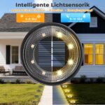 8er-Set ICRGB Solar-Bodenleuchten IP68 mit 8 LEDs – Warmweiss für Garten & Terrasse – Bild 2