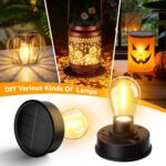 BUCASA 8cm Solarleuchten Ersatzteil mit LED – Ersatzdeckel für Gartenleuchten – Bild 6