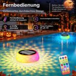 yowin Solar Poolbeleuchtung LED schwimmend mit Fernbedienung – 7 Farben & Timer – Bild 3