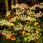 yowin Solar Gartenleuchten 2er Set mit 160 LEDs – IP65 Wasserdicht & 8 Modi für Balkon & Terrasse