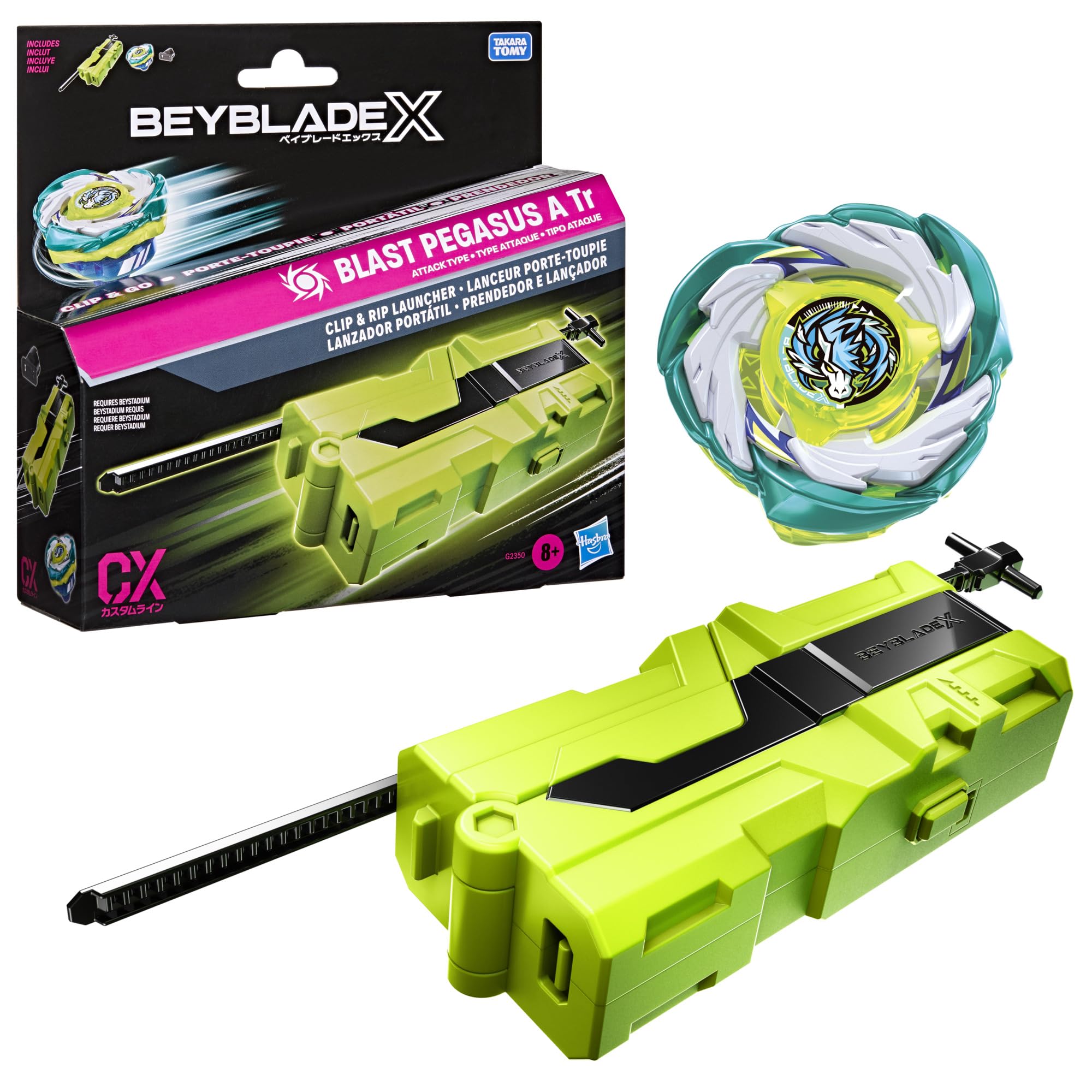 Beyblade X Clip & Rip Starter mit Blast Pegasus A Tr – Kampfkreisel für Kinder ab 8 Jahren