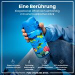 ion8 Kinder Trinkflasche 400ml Edelstahl – Auslaufsicher mit Einhandöffnung – Bild 3