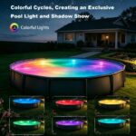 4er Set idyl light Poolbeleuchtung mit Fernbedienung – IP68 Unterwasserlicht wiederaufladbar – Bild 3