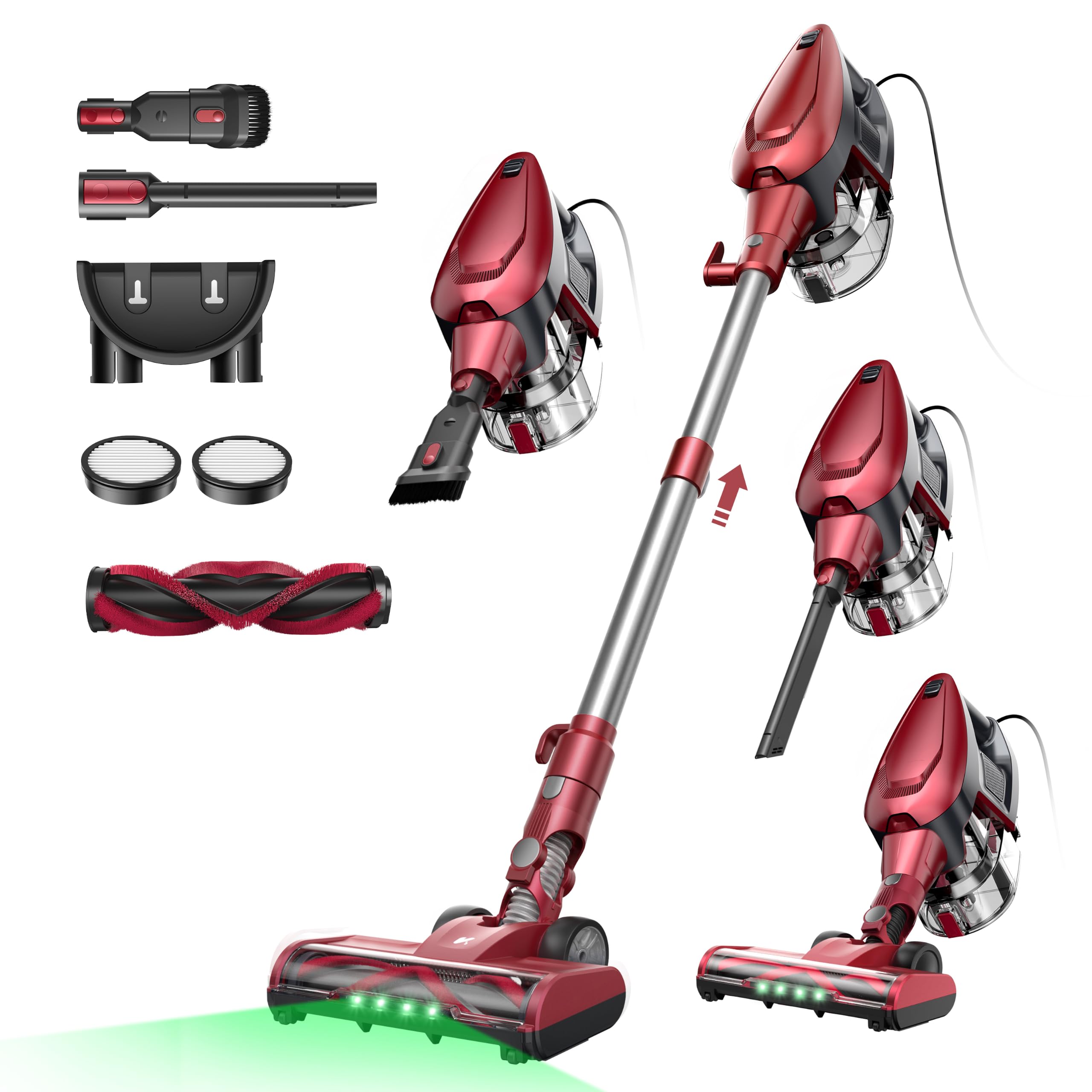 Vexilar C9 Stielstaubsauger mit Kabel – 70 kPa Saugkraft für Tierhaare & alle Bodenarten