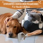 Golden Pets Unterwollbürste 2in1 – Profi-Fellbürste für Hunde & Katzen | Entfilzung & Unterwolle – Bild 7