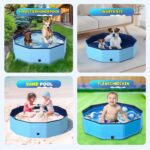 Lubolee Hundepool 120x30cm – Faltbares Planschbecken für grosse Hunde mit rutschfester Oberfläche – Bild 6