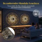 2er Set Solarleuchten Mandala – Dekorative LED Gartenleuchten mit Durchbruchdesign – Bild 5