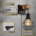 Vintage Wandleuchte Liyabber mit Dimmschalter – Industrial Retro Lampe E27 für Innen – Bild 7