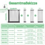 YUENFONG Treppenschutzgitter 95–105 cm – Haustierscutz ohne Bohren mit Auto-Close – Bild 4
