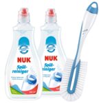 NUK Spülreiniger & Flaschenbürsten-Set – Babyflasche gründlich reinigen | 2x500ml