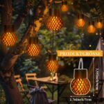 GIGALUMI Solar Hängeleuchten 8er-Set mit LED-Flammeneffekt – Wasserdicht IP65 für Garten – Bild 4