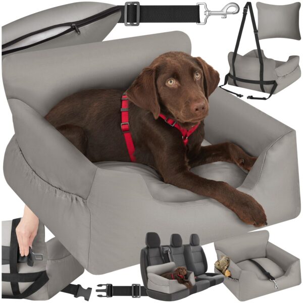 tectake® Hundeautositz Milow – Sicherer Autositz für kleine & grosse Hunde