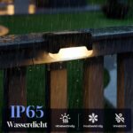 Solpex 8er Set LED Solarleuchten Außen – IP65 Wandleuchten mit Warmweiss für Garten & Terrasse – Bild 3