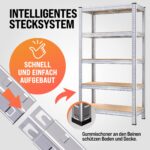 Monzana Schwerlastregal 2er Set 180x90x40cm – 1750kg Tragkraft mit 10 MDF-Böden – Bild 3