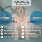 MyBestBuddy Hundekissen 70x50 cm mit 3 cm Vollschaum – orthopädisches Hundebett Größe M – Bild 5