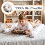 Totsy Baby Seitenschläferkissen 200 cm – Baumwolle Body Pillow für Schwangere – Bild 4