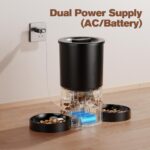 AONBOY Futterautomat Katze 5L mit 2 Näpfen – WiFi-Steuerung & App-Kontrolle für Mehrkatzenhaushalte – Bild 6