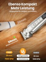 Oneisall 4-in-1 Tierhaarschermaschine – Leise Hundeschermaschine mit LCD & 120min Akku – Bild 4