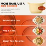 Firgi Mikrowellen-Reiskocher Low Carb 2-3 Tassen – Platin-Silikon Reiskocher Cremeweiss – Bild 9