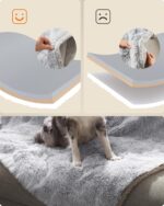 Feandrea Hundedecke M (102x73 cm) wasserdicht – Plüsch & Sherpa für kleine Hunde – Bild 7