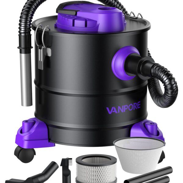 VANPORE Aschesauger 20L mit 1200W – Kraftvoller Kaminstaubsauger für Kamin & Grill