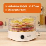 Vassillias Dörrautomat 280W mit 5 Tabletts – Lebensmitteltrockner für Fleisch, Obst & Gemüse – Bild 2