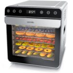 Arendo Dörrautomat Edelstahl 700W mit 8 Tabletts – Obst & Fleisch Trockner 35-85°C