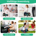 TOTIDYH Sitzerhoehung Stuhl Kind 10cm – Dinosaurier Schwarz mit Sicherheitsgurt – Bild 7