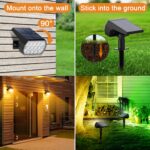 Flaow RGB Solar Gartenleuchte mit 65 LED – IP65 Solarstrahler für Garten & Terrasse (2er-Set) – Bild 5