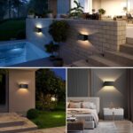 vatato LED Wandleuchte 24W 3000K – Aluminium Aussenleuchte IP65 mit verstellbarem Abstrahlwinkel – Bild 5