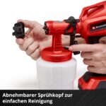 Einhell Akku-Farbsprühsystem TC-SY 18/60 Li-Solo – 650 ml/min Förderleistung für Profi-Anwendungen – Bild 7