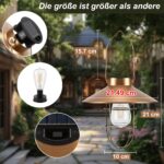 pearlstar Vintage Solar-Hängelaterne Kupfer – Warmweisses LED-Licht für Garten & Terrasse – Bild 3