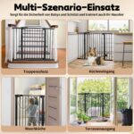 LAOYE Treppenschutzgitter 92 cm Höhe, 75-124 cm Breite – Sicheres Türgitter ohne Bohren – Bild 5