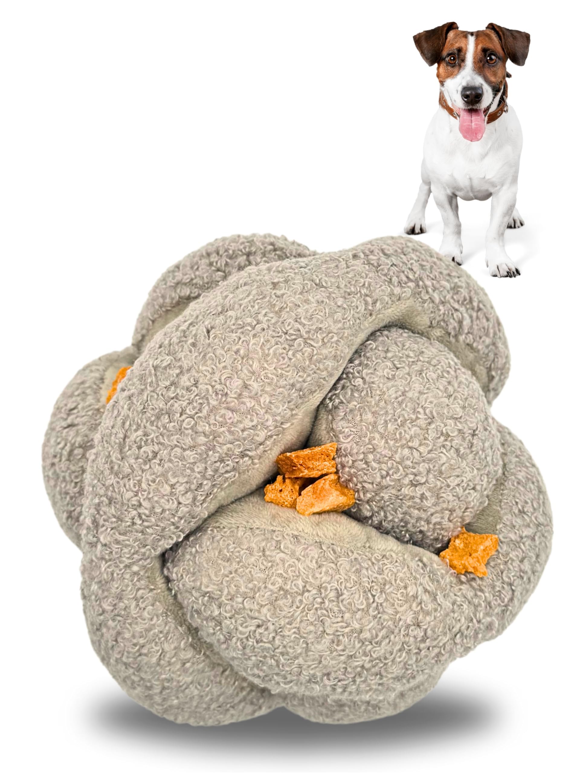 FELLBUDDY Schnüffelball für Hunde – Intelligenzspielzeug mit 8 Schlitzen