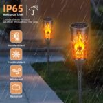 Moxled 6er Set Solarfackeln mit 12 LEDs – Realistische Flammeneffekte für Garten & Terrasse – Bild 2