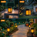 GIGALUMI 4er Set Solar Laternen mit Flammeneffekt – IP44 Wasserdicht für Garten & Terrasse – Bild 5