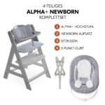 hauck Alpha+ Hochstuhl Newborn Set mit 2in1 Bouncer – Mitwachsend bis 90 kg – Bild 3