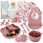 HappyDoo Baby Geschirrset 12-teilig aus Silikon – BPA-frei & spülmaschinenfest