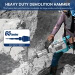 ENEACRO Abbruchhammer 1700W SDS-Hex mit 65 Joule – Professioneller Stemmhammer für Beton – Bild 3