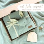 DIKOS SCHMUSE-Hase 2-in-1 Babydecke – Bio-Baumwolle mit GOTS & OEKO-TEX für Neugeborene – Bild 2