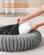 Feandrea Hundebett 100 cm – Weiches Donut-Design mit rutschfester Unterseite für grosse Hunde – Bild 6