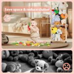 150 cm Plüschtier Aufbewahrung Massivholz mit Bremsenrädern – Kinderzimmer Regal – Bild 4