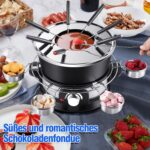 CUSIMAX Elektrisches Fondue-Set 1300W – 2L Antihaft-Topf mit 8 Gabeln & Zubehör – Bild 7