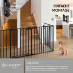 KESSER® Kaminschutzgitter 360 cm mit Tür – 6-teilig Metall Schutzgitter für Kinder & Haustiere – Bild 6