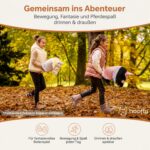 Hoofly Hobby Horse Grosses Steckenpferd mit Trense & 40 cm Schraubstab – Braun Schecke – Bild 5