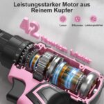 VIWKO 20V Akkuschrauber mit 85tlg Zubehör – Profi-Bohrmaschine 42Nm für Heimwerker – Bild 3